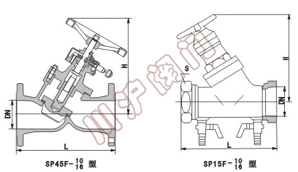 SP45F、SP15F型数字锁定平衡阀结构图
